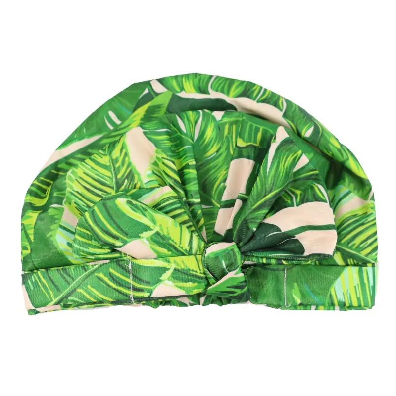 Waterproof Reusable Elastic Turban Bowknot Jumbo Silky Satin Bath Hair Shower Caps