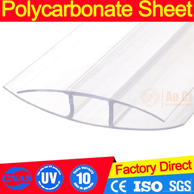 Polycarbonate Accessory for Hollow Sheet PC Accessory H Profile 4mm