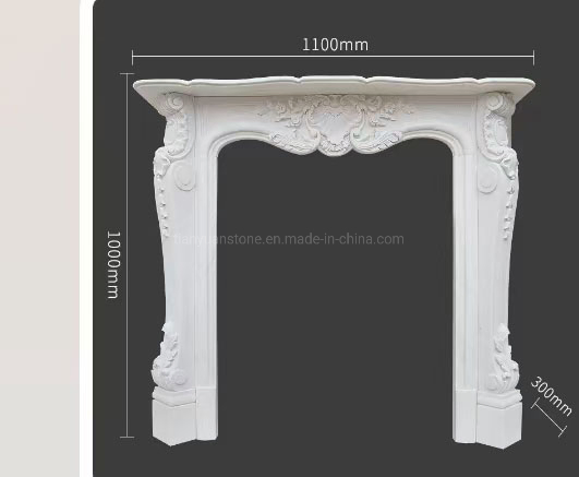 French Style Fireplace Surround White Marble Fireplace Surround