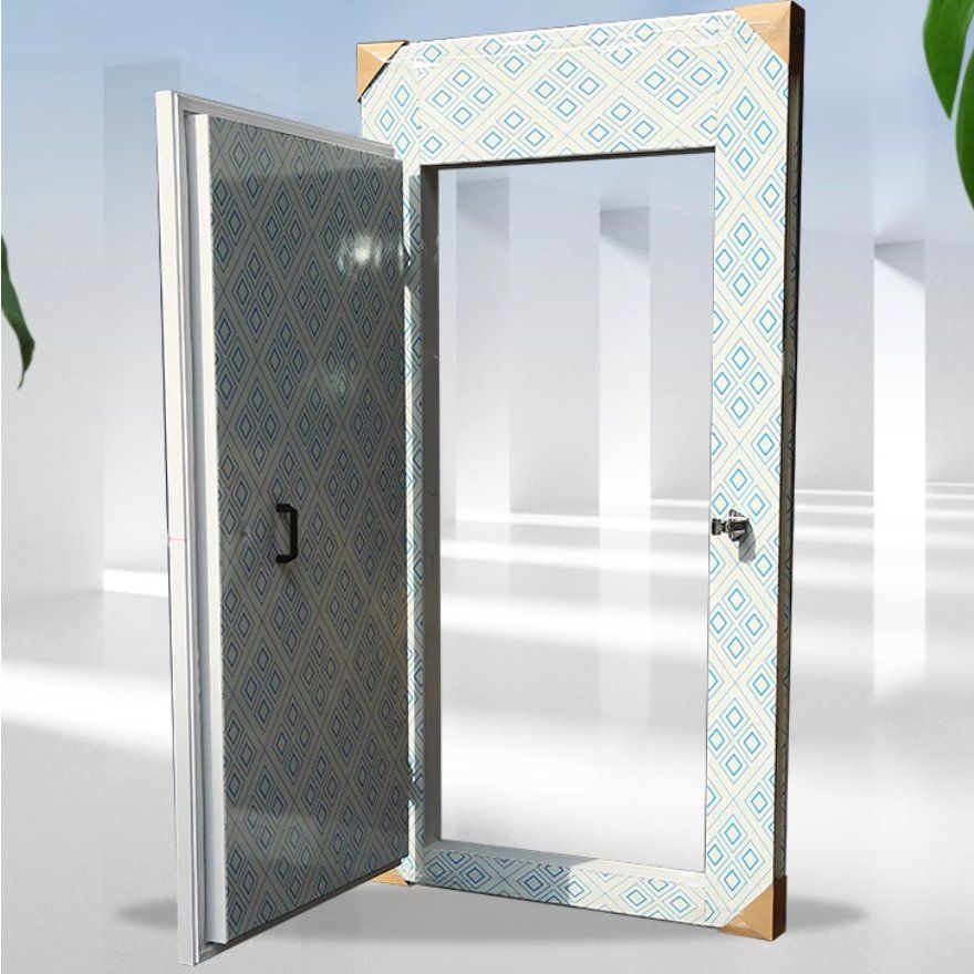 Industrial Thermal Insulated Steel PU Foam Sandwich Panel Pedestrian Hinged Cold Room Swinging Door for Refrigeration Warehouse or Cold Stores