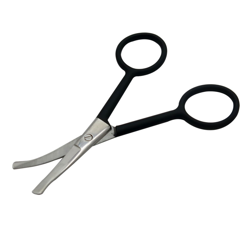 3.5mm Thickness 4inch S/S with Color Grip Beauty Eyebrow Manicure Cuticle Nail Scissors