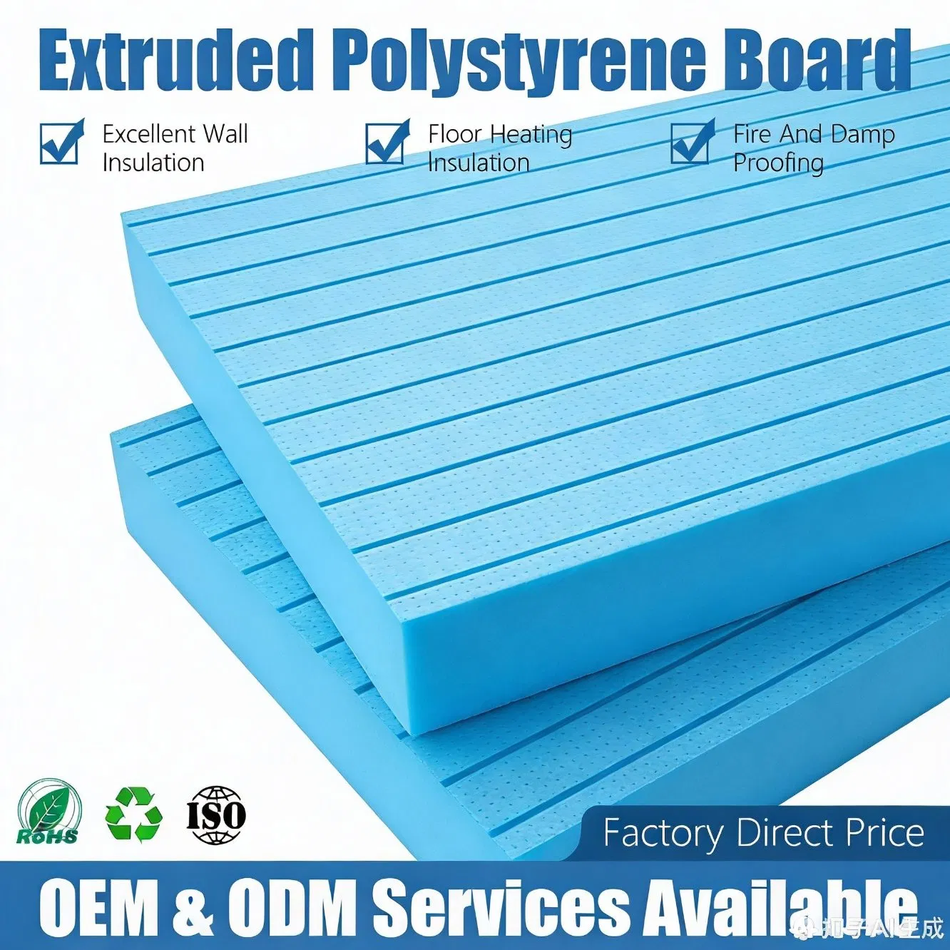 XPS Extruded Board Fireproof Thermal Insulation Waterproof Easy Installation Building Material