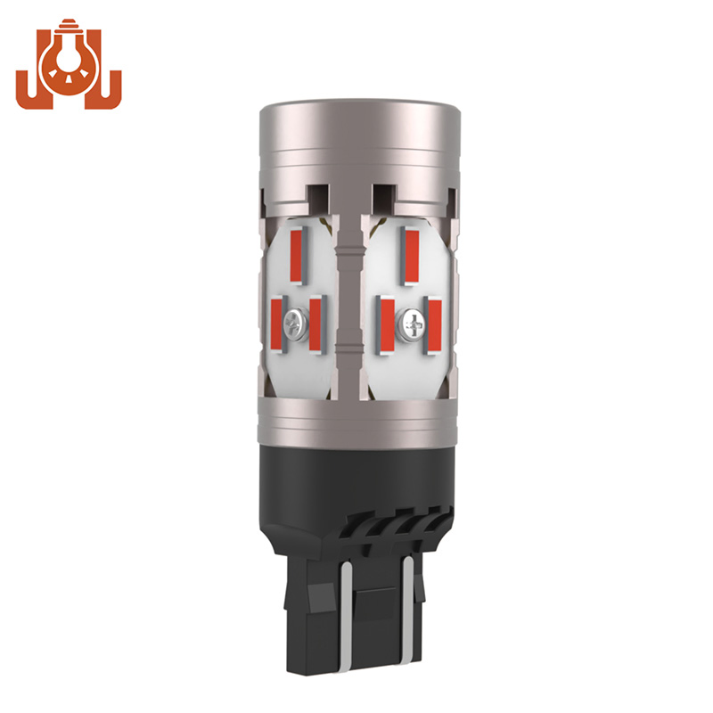 Красная светодиодная лампа 7443 для стоп-сигнала и габаритов