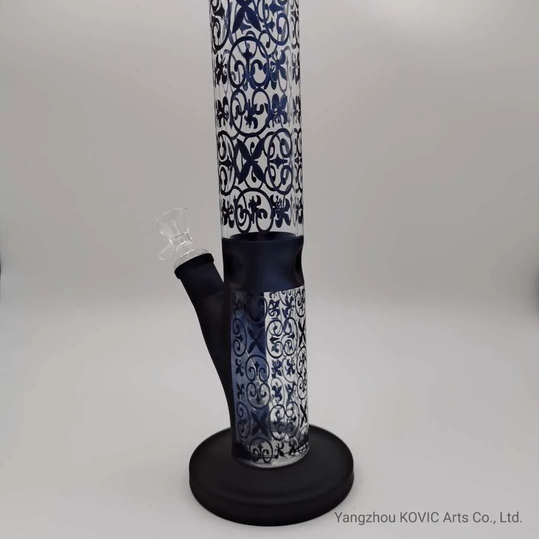 Sand Blasting Straight Tube Ice Catcher Hookah Wholesale Smoking Water Pipe