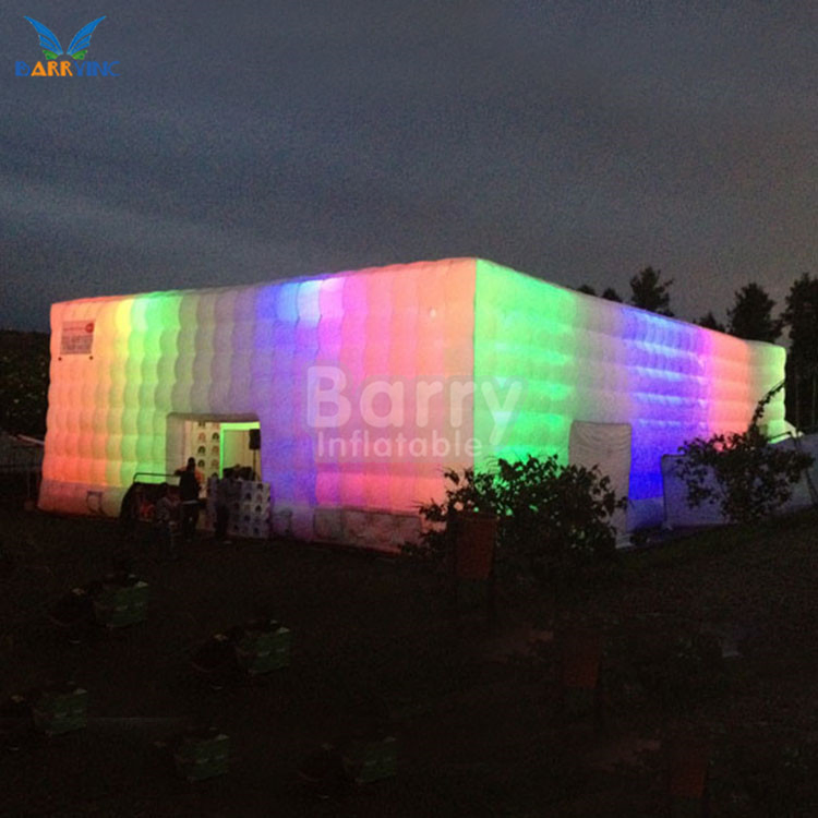 22.9FT Portable Outdoor Party Cube Tent House LED Night Club Tent Inflatable Nightclub Tent for Sale