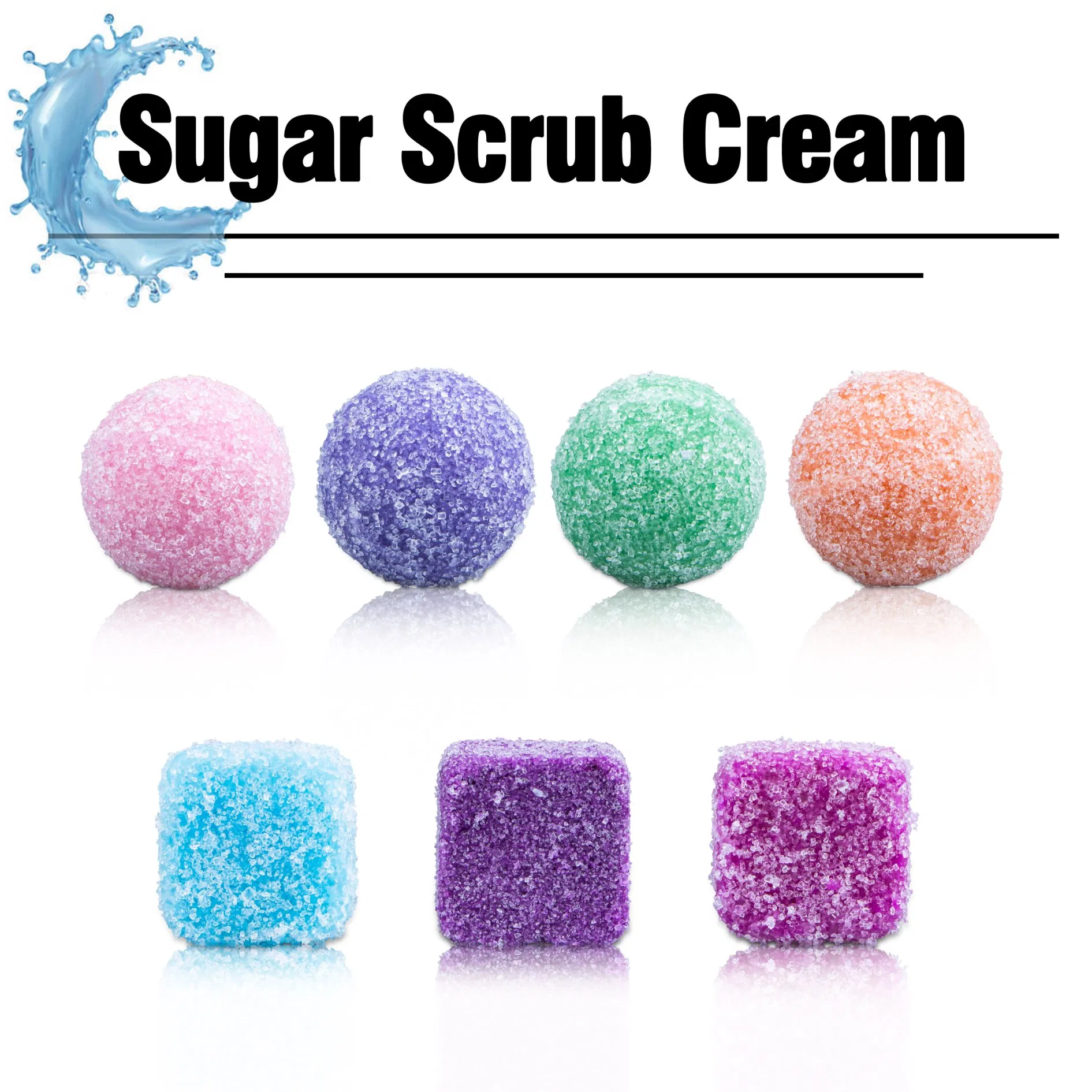 Custom Manufacturer Private Label Organic Bathing Vegan Sugar Ball Body Scrub