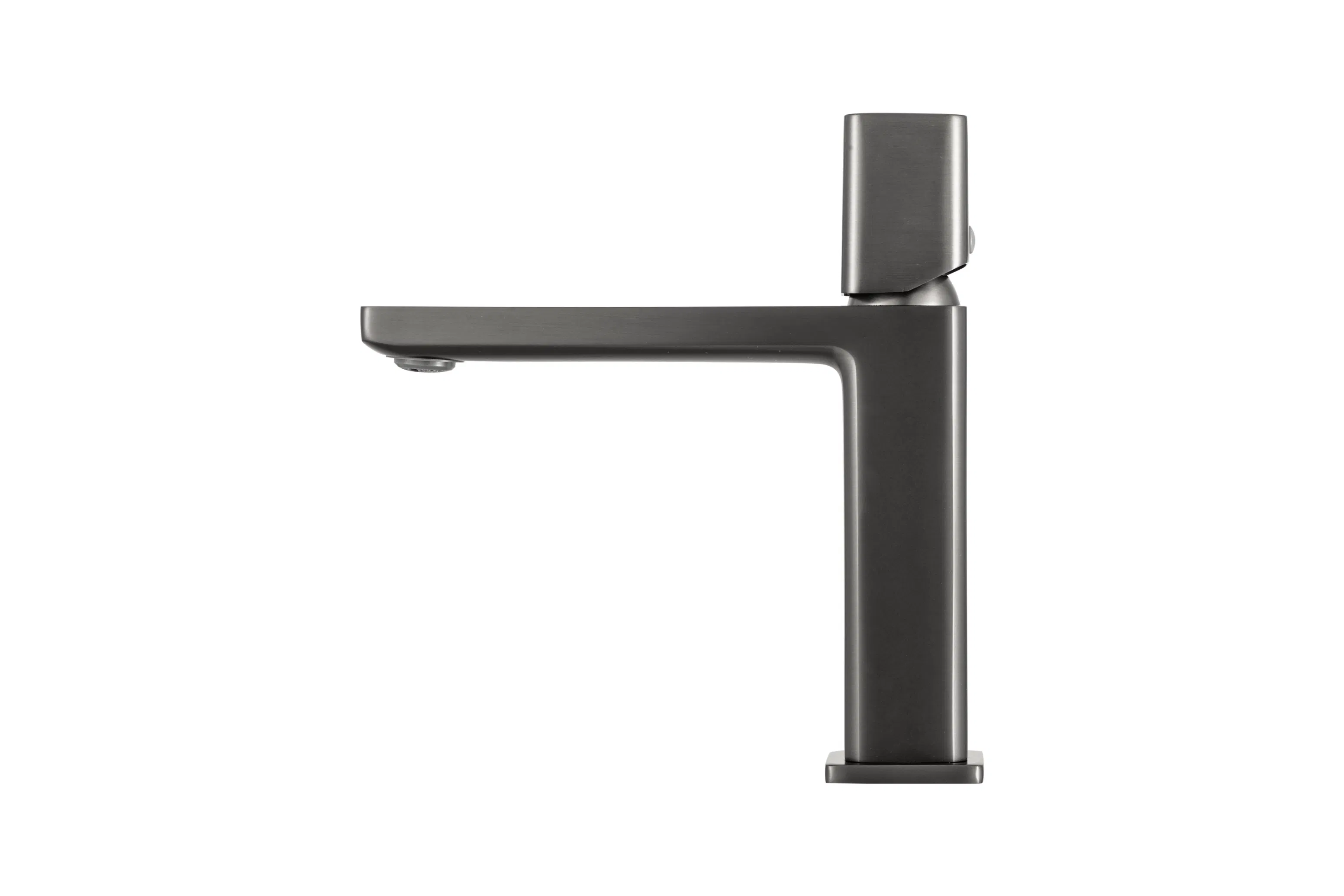 Black Brass Water Tap Cold & Hot Single Hole Bathroom Basin Faucet