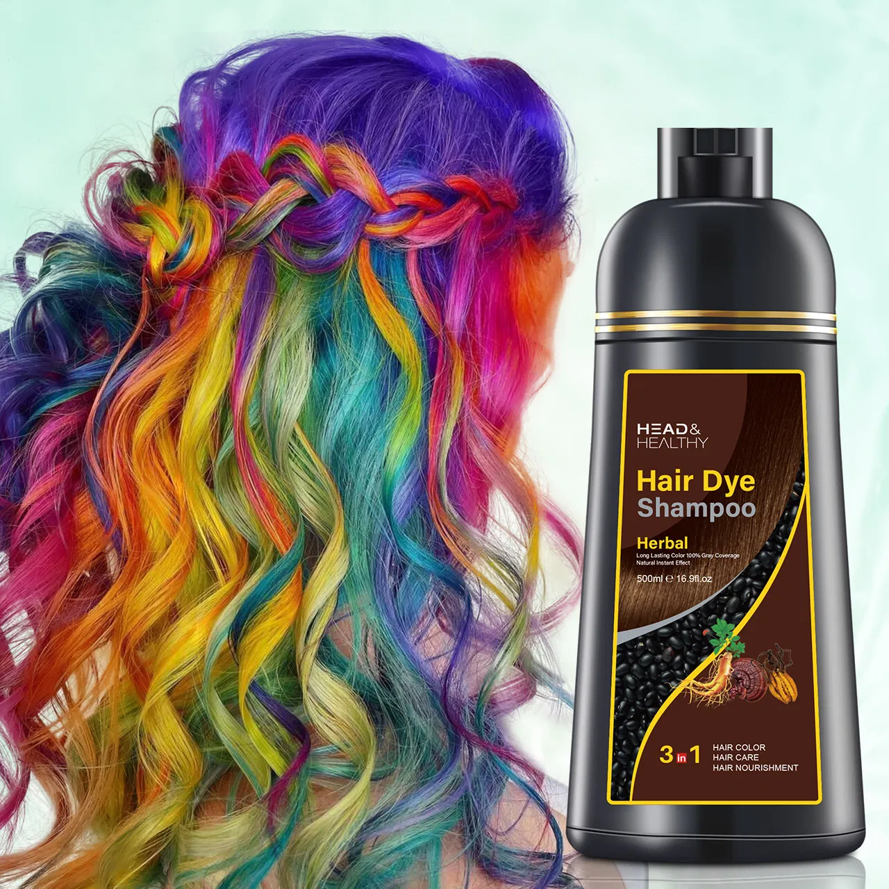 Silkening Shampoo Covers Gray Hair with Luxurious Black Tint