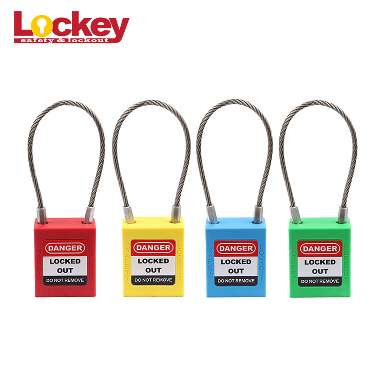 Lockey Loto Stainless Steel Cable Industrial Safety Padlock with Master Key