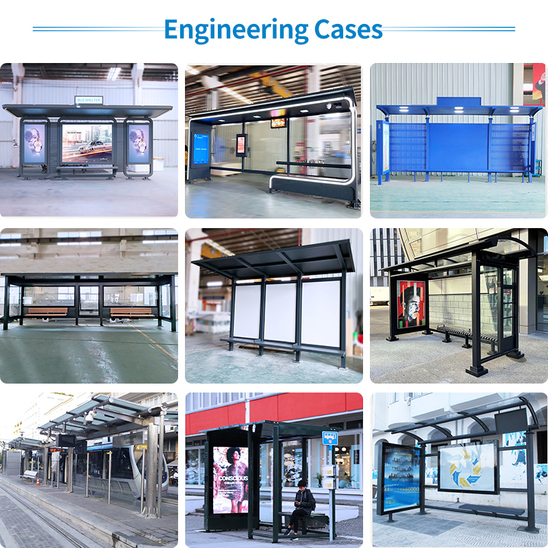 Outdoor Aluminum Alloy Bus Stop Shelter Factory