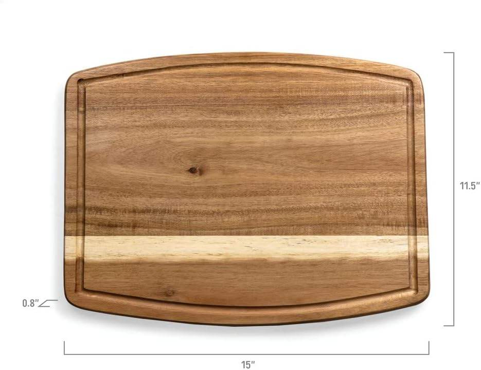 Breakfast Board with Juice Trough, Fruit Board, Kitchen Acacia Wood Cutting Board, Cutting Board