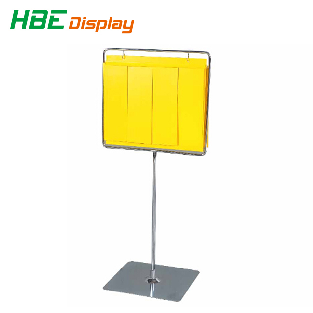 Supermarket A4 Size Rectangle Single Pedestal Directional Promotion Sign Holder