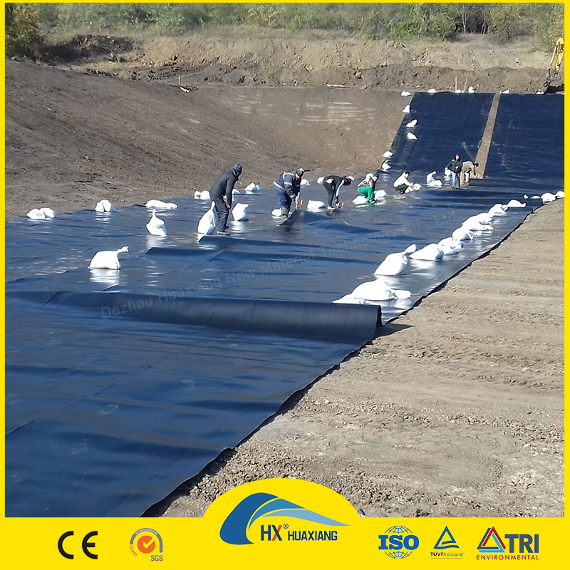 0.75mm 1mm 1.5mm 100% Virgin ASTM Anti-Seepage Waterproof Impermeable Smooth Textured HDPE LDPE LLDPE Geomembrane for Dam Pond Liner Landfill Mining Price