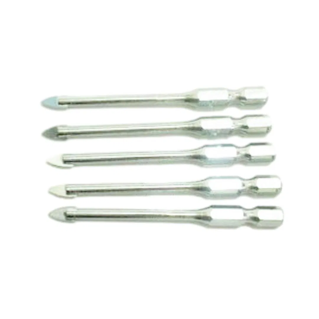 Premium Chrome Coated Glass Drill Bits with Hex Shank