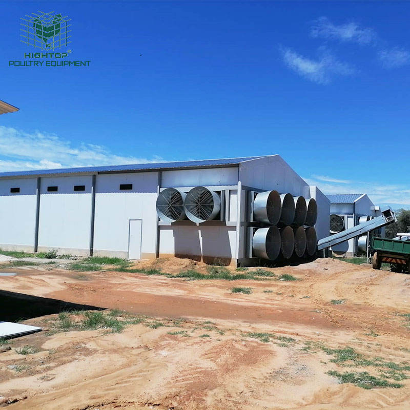 Fireproof Heat Insulation Prefab Light Steel Hen House for chicken