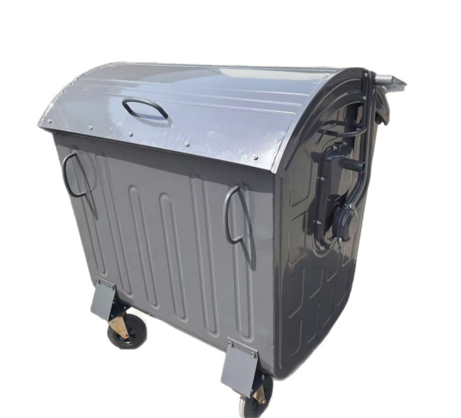 Металлический уличный контейнер для мусора 1100L