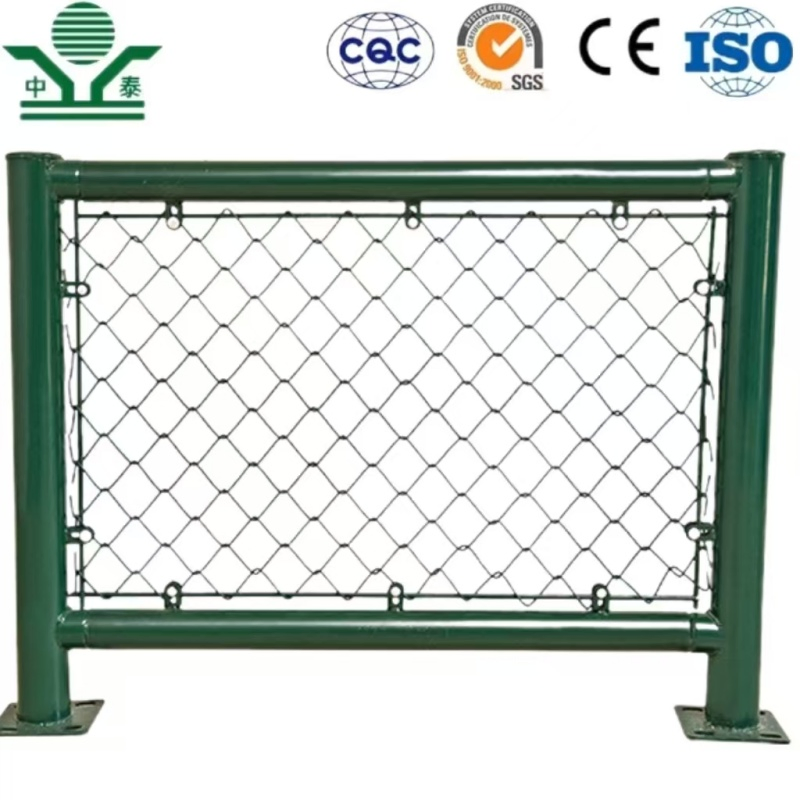 Zhongtai PVC Coated Chain Link Mesh Fence Construction Fence Diamond Iron Wire Mesh
