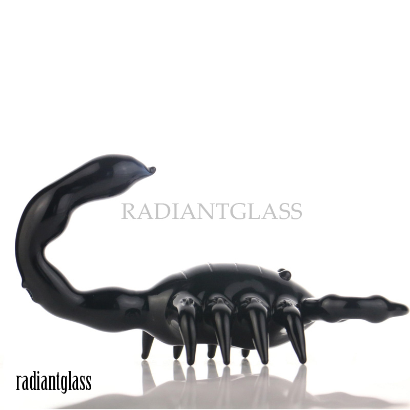 New Black Scorpion Novelty Hand Pipe Radiant Glass
