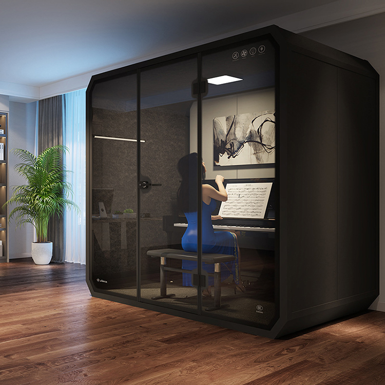 Single Seat Office Meeting Booth with Computer Desk for Private Working Movable Silence Soundproof Booth Office Pod