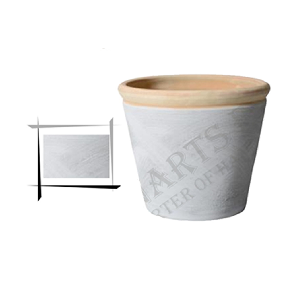 Набор горшков садовых ручной работы 38 см 4 штуки цветные