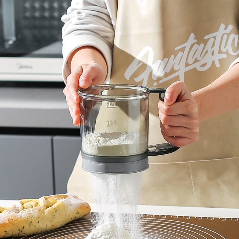 Food-Grade Stainless Steel Flour Sifter with Fine Mesh Easy to Hold Clean Ideal for Home Bakers Baking Cake Cookie Kitchen Dining Tool