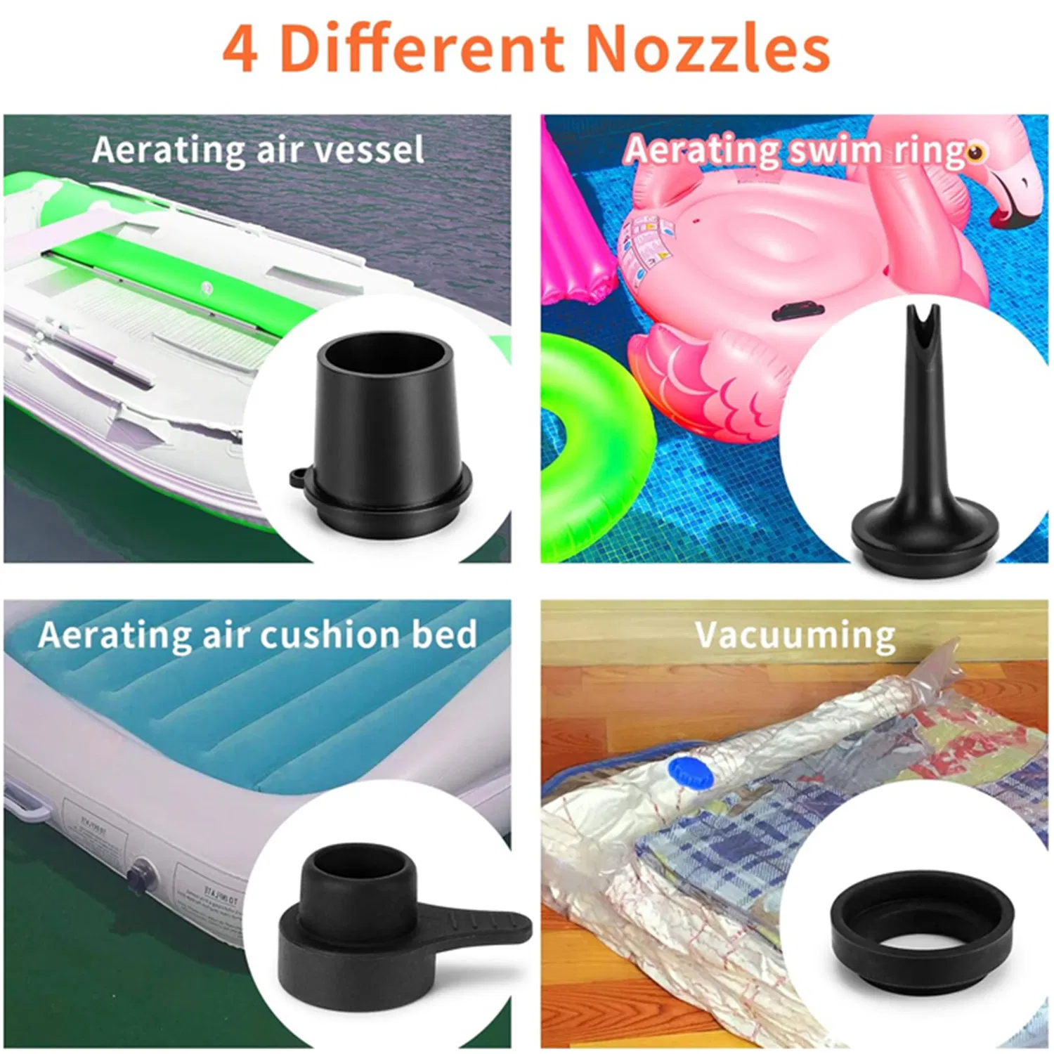 Good Selling Swimming Pool Inflatable Boat Bed Vacuum Compression Electric Air Pump