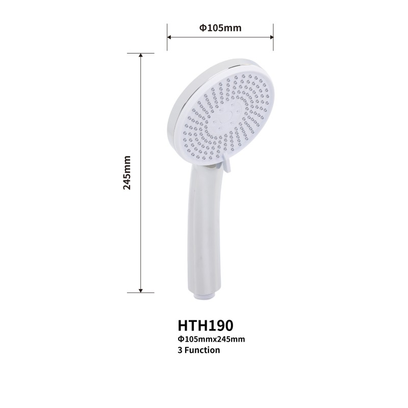 Three Function Round Hand Shower New Type 2025 Hth190
