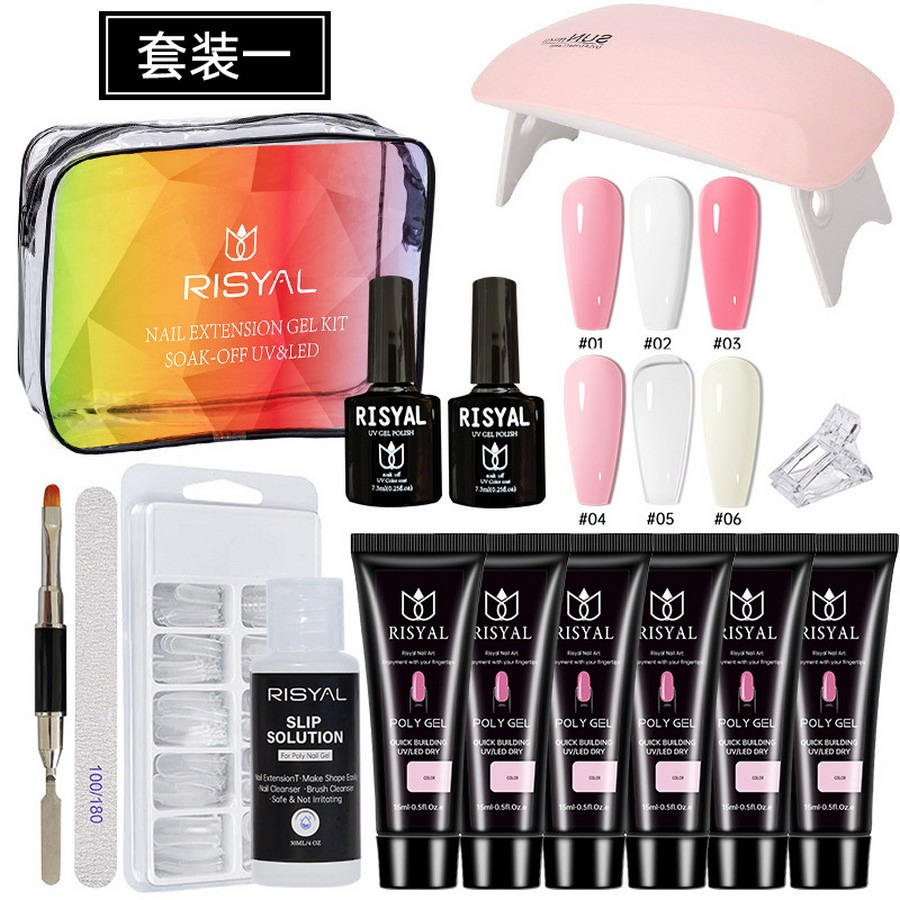 Gel X Nails Glue Gel Hema Free Gel Polish Salon Color Pink Neon Green Colors Polish