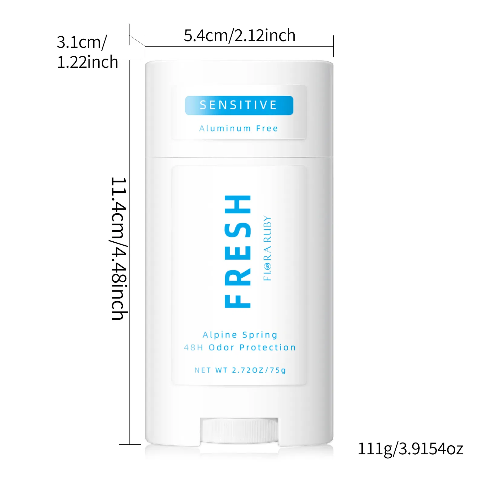 Gentle Aluminum-Free Deodorant with Soothing Organic Pearl Beads