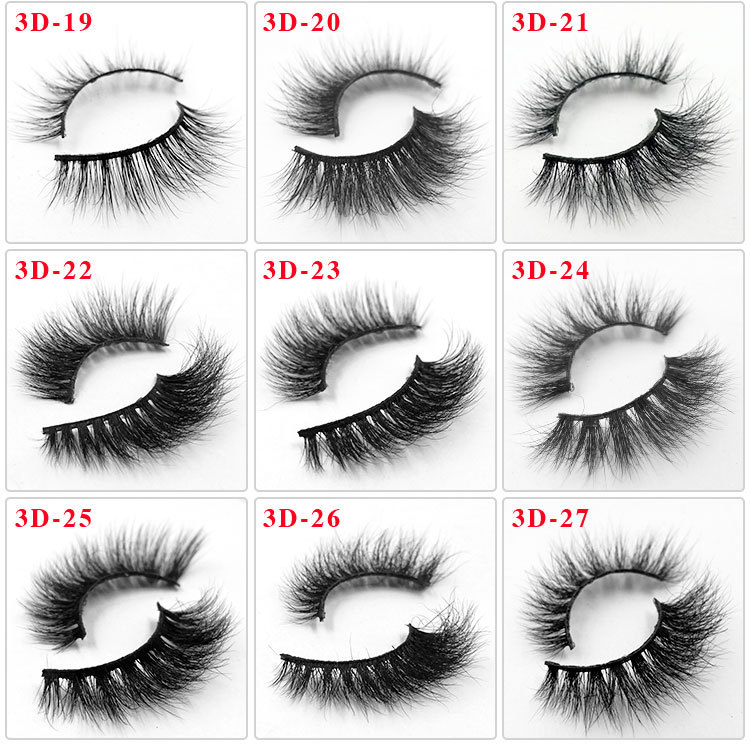 Wholesale Volume and Classic 3D Mink Eyelashes Vendor 3D Real Mink Full Strip Mink Lashes
