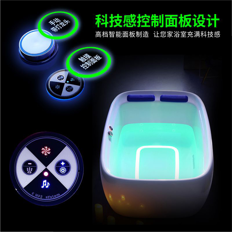 Акриловая ванна угловая белая с гидромассажем