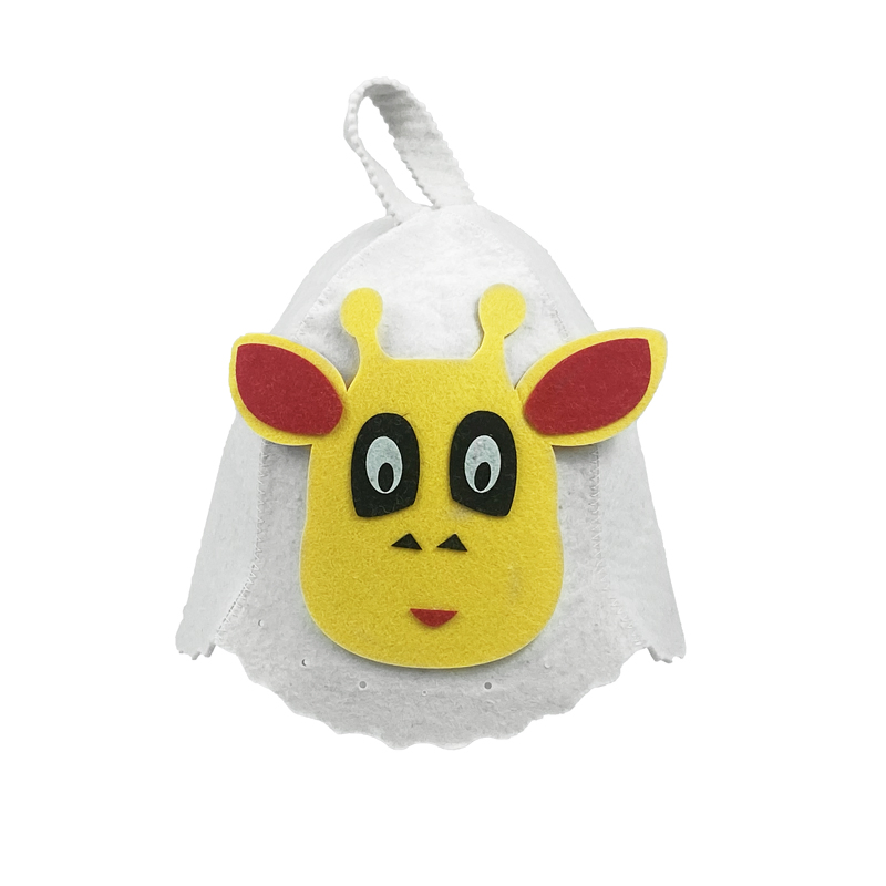 Steaming Russian Banya Head Protective Custom Design 100% Wool Sauna Hat