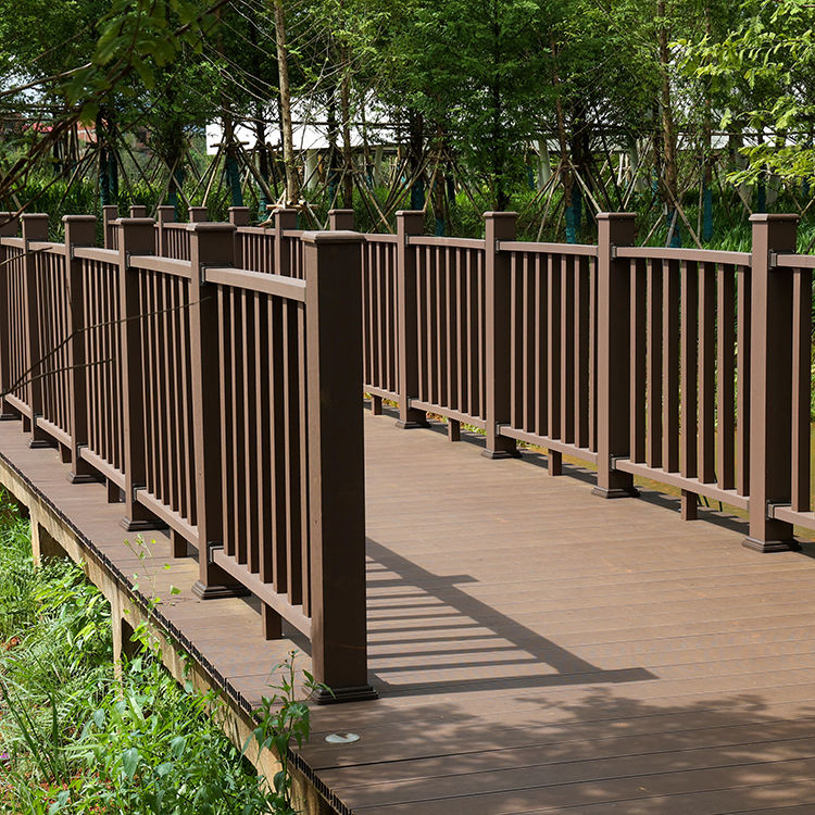 Outdoor Wood Plastic Composite Railing / 60*40mm WPC Post Railings