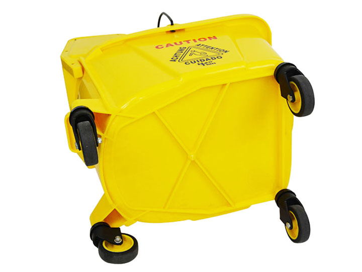 B-046D Single Plastic Mop Wringer Trolley