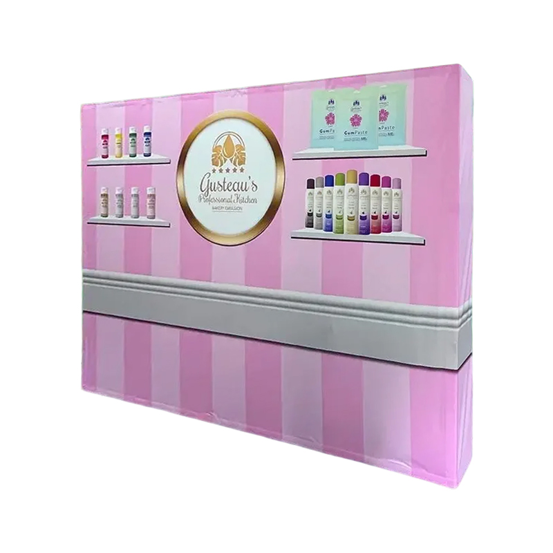 Folding Advertising Portabletrade Show Exhibition Backdrops Stands Banner Custom Printed Tension Fabric Booth Hookloop Pop up Display