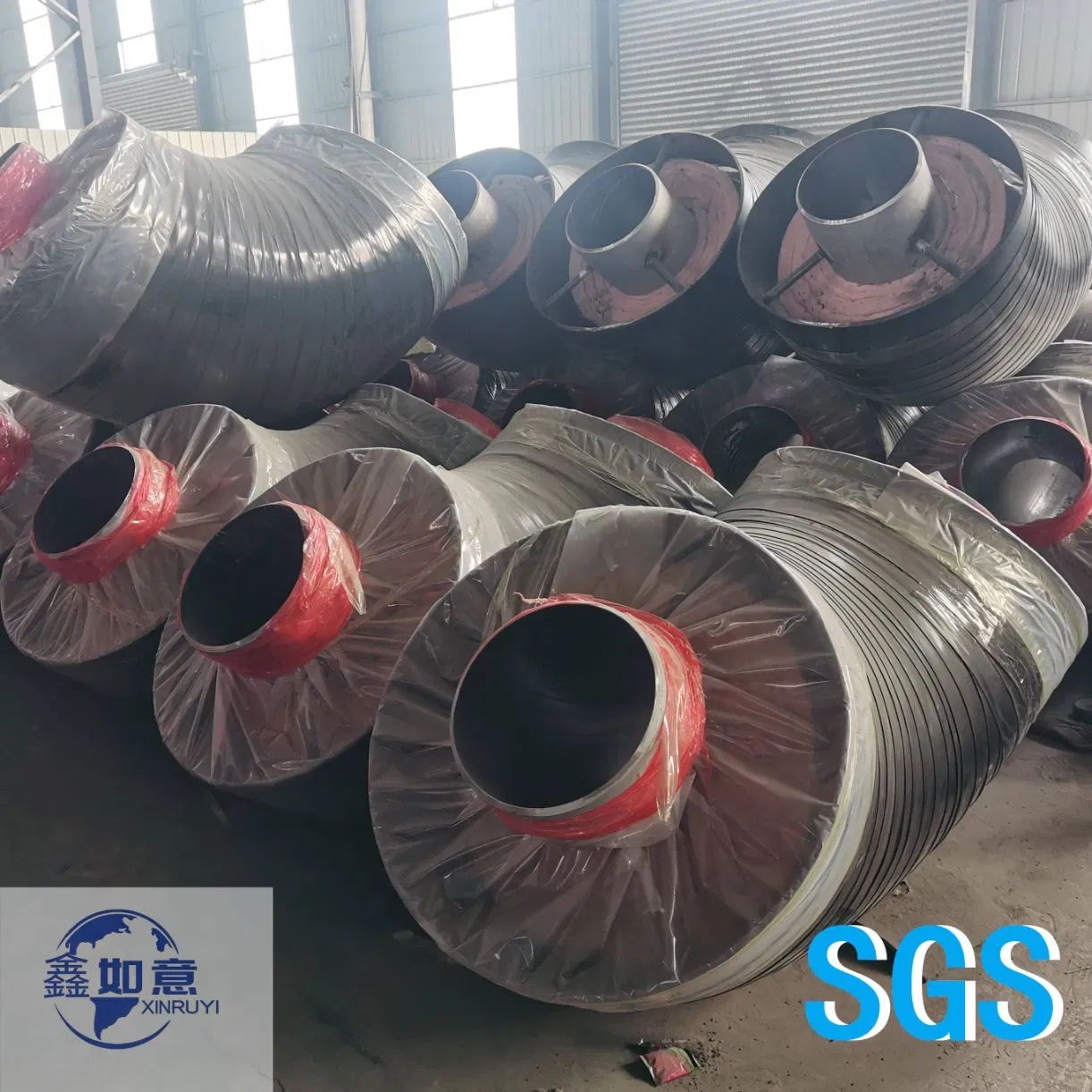 Thermal Insulation Polyurethane Heat Preservation Big Diameter SSAW Steel Pipe Underground for Heating System