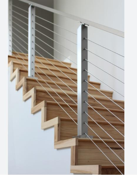 Ace High Quality Wood Posts Stainless Steel Wire Rope Cable Deck Railing