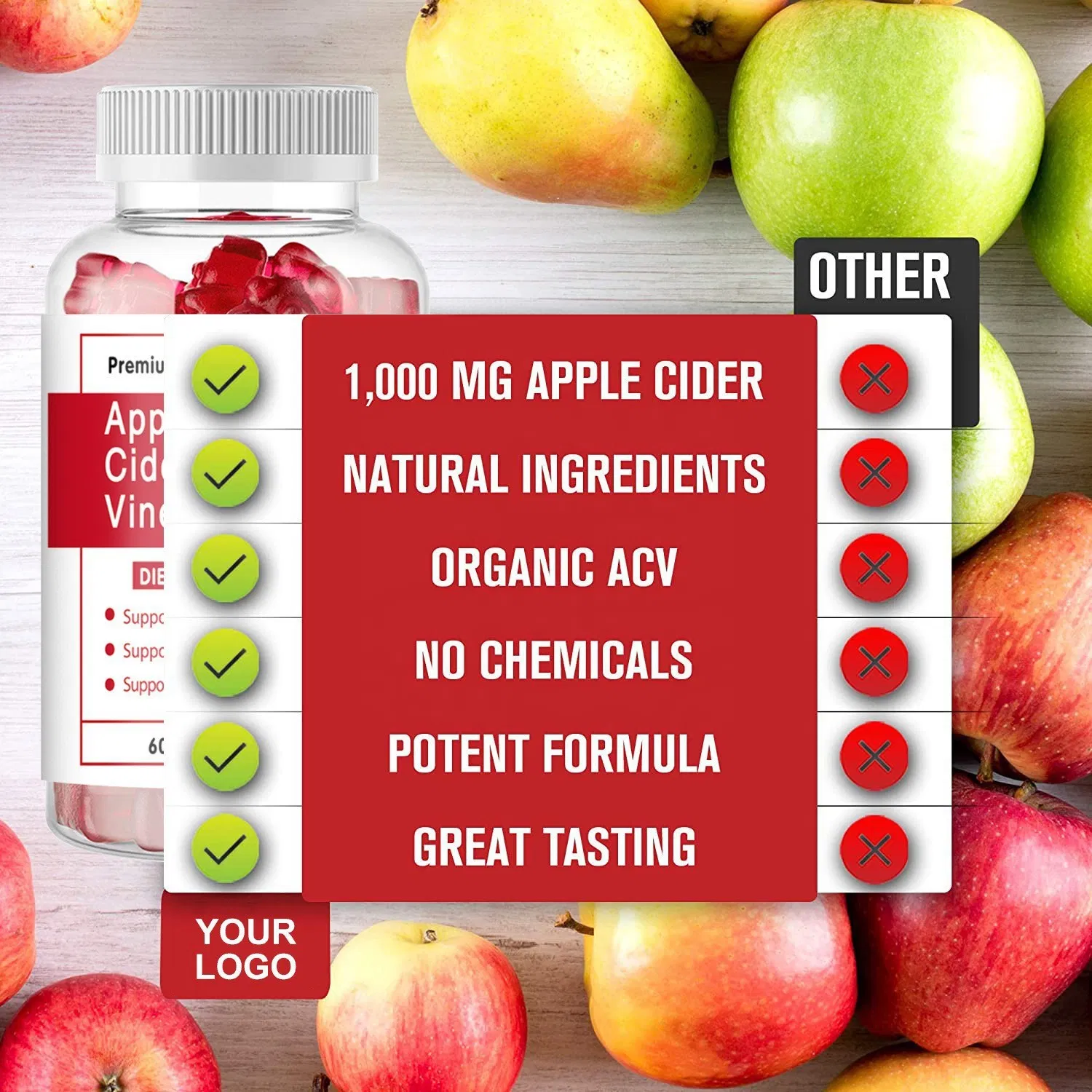 Apple Cider Vinegar Candy Healthy Weight Loss Gummies