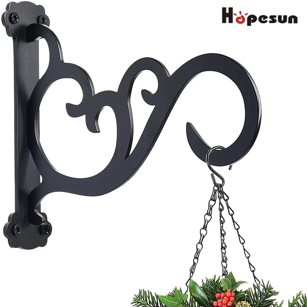 High Quality Garden Steel Wall Hook Hanging Flower Hook Powder Coated