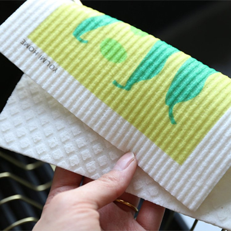 Wholesale Custom Printing Biodegradable Swedish Dish Cloth Cellulose Sponge