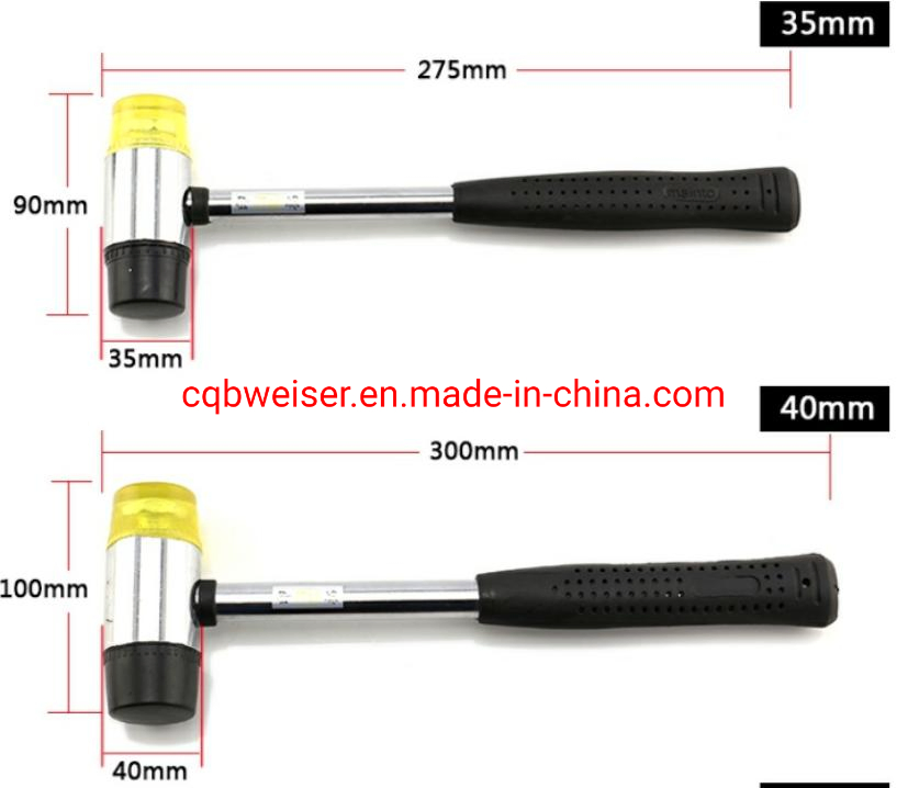 Rubber Hammer Mallet Hammer Nonslip Grip Dual Mini Rubber Hammer