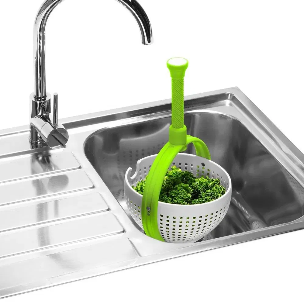 Washing Basket Rotating Vegetable with Handle for Kitchen Tool Wbb21058