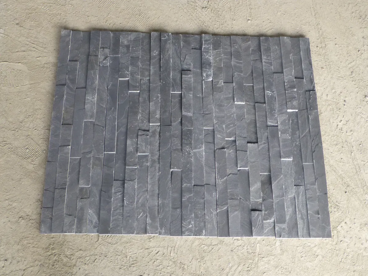 Black Slate Stone for Exterior Stone/Cladding Wall Texture Seamless Layer Overlap Roofing