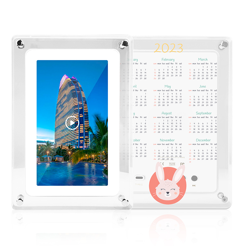 Acrylic Display English Video Digital Photo Frame 10.1 Inch Vertical Picture Frame with Wi-Fi HD Video Wholesale