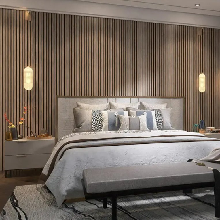 Sound Insulation and Sound Absorption Material Medium Density Fiberboard Polyester Board Acoustic Wood Slat Wall Board