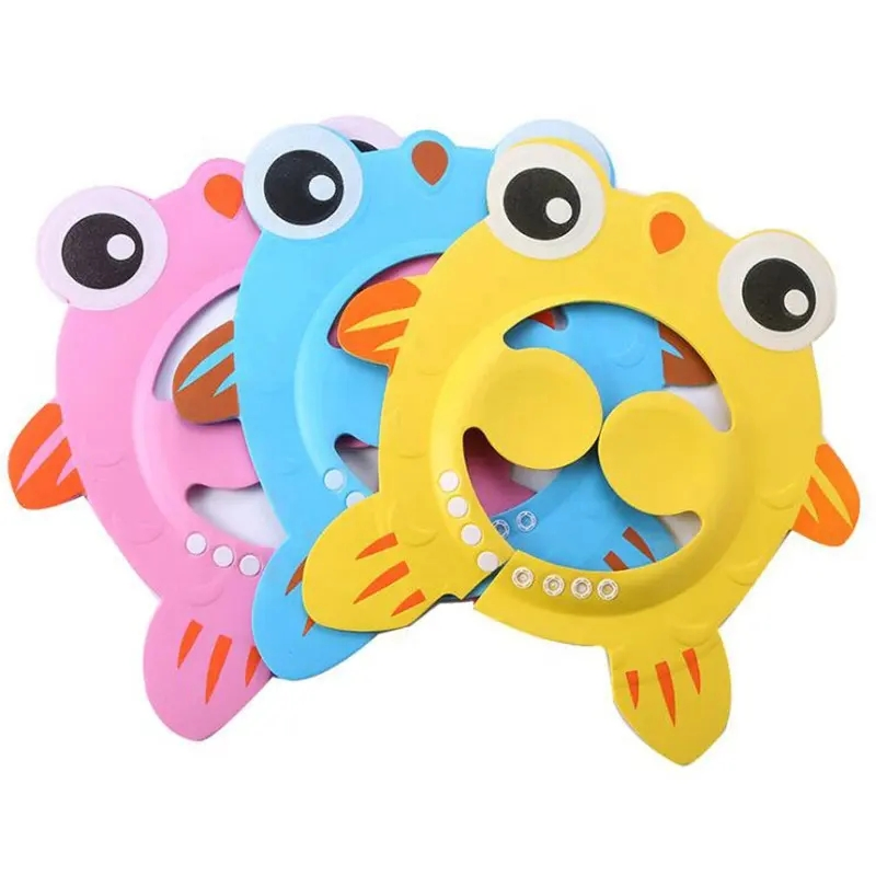 Protective Fish Shape Infant Hair Washing Waterproof Baby Shower Cap