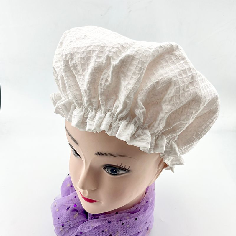 Custom Polyester PE Waterproof Elastic Band Bath Hair Shower Cap for Women