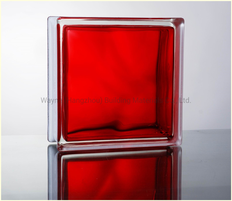 Cloudy Blue Decorative Glass Brick Block for Office Glass Partition Wall Interior and Exterior Application 17 Year Professional Reliable Glass Supplier China