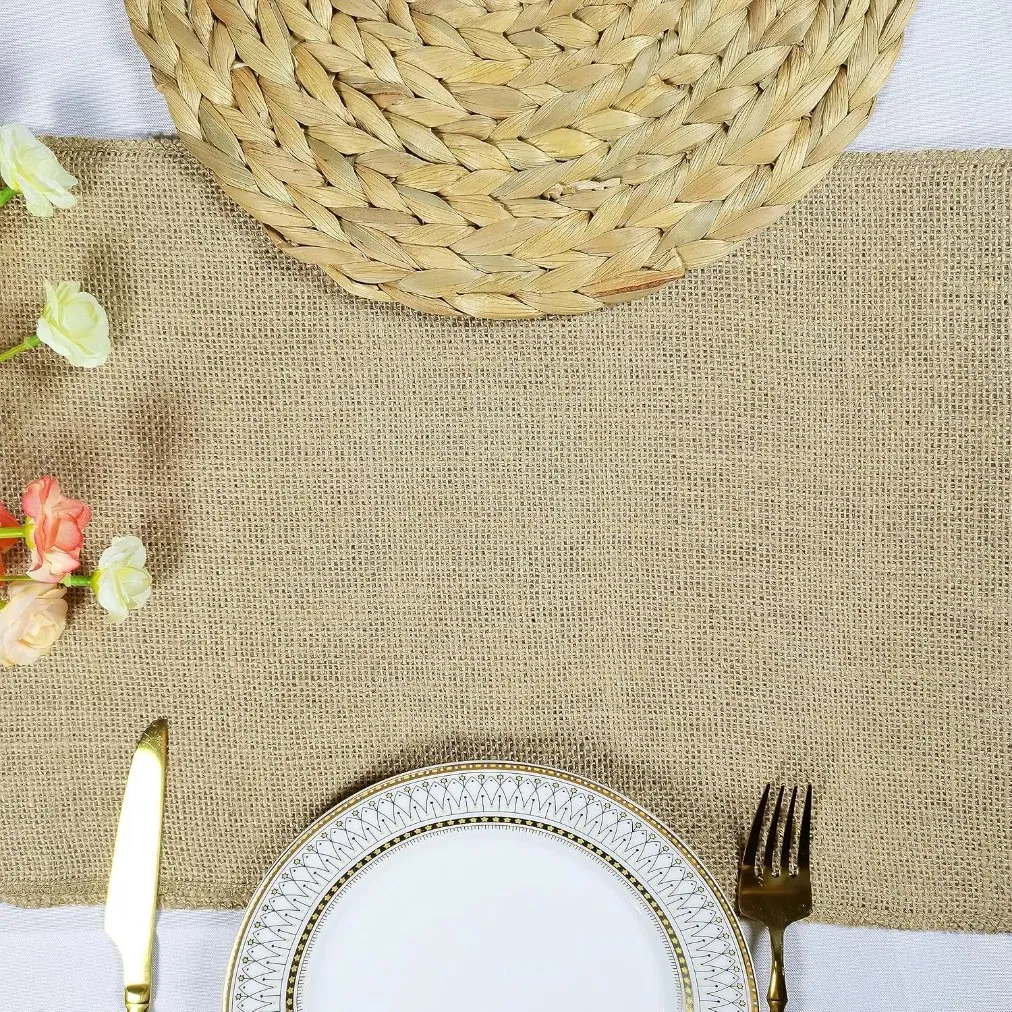 Burlap Table Runner 48 Inches Long Farmhouse Table Runner Jute Table Runner Retro Style Table Decoration