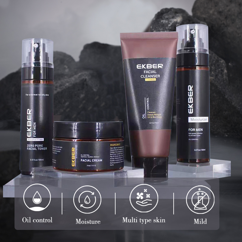 Amazon Hot Selling Lightening Whitening Face Moisturizer Cleanser Lotion Men's Skin Care Products Set Kit